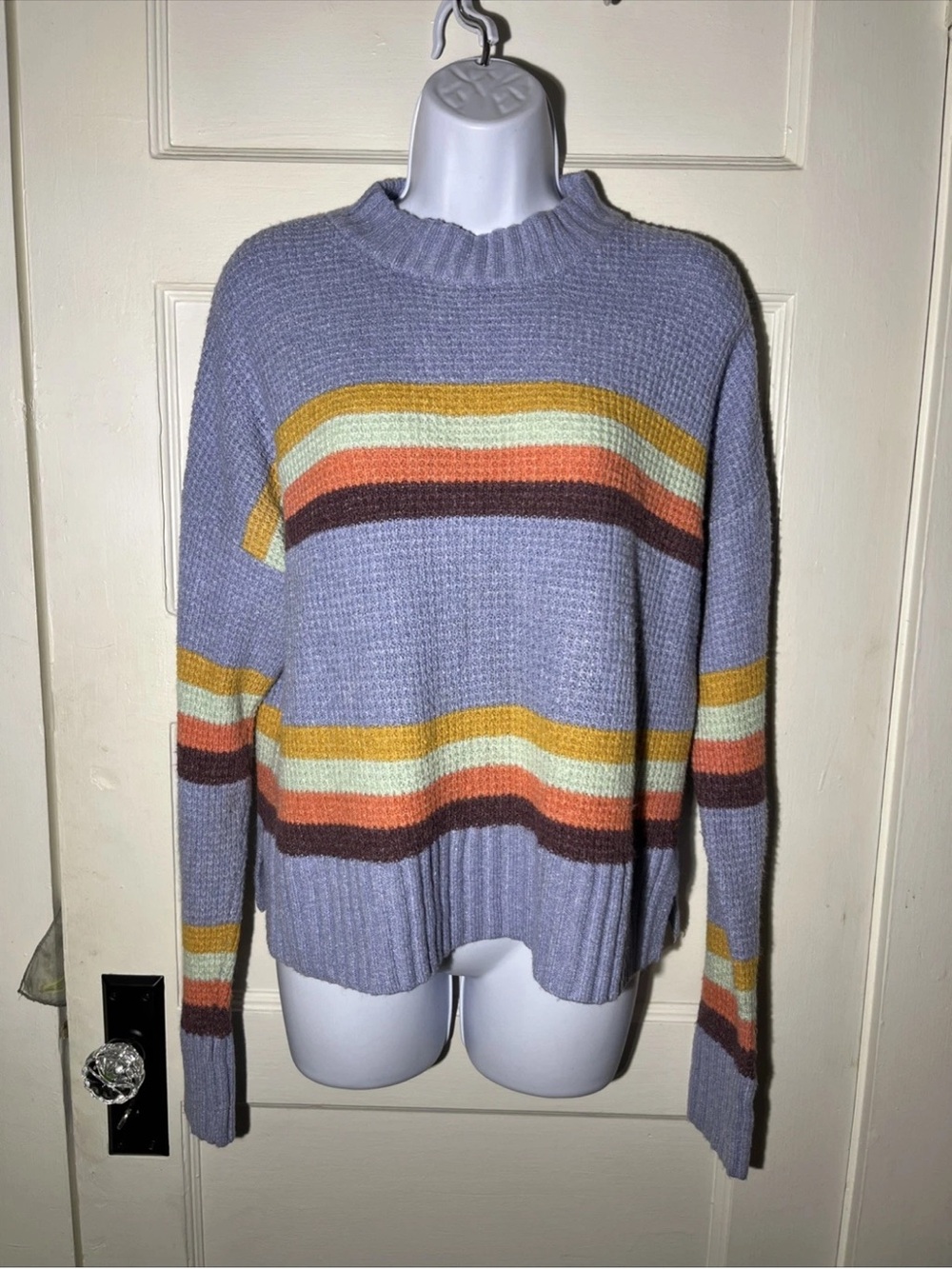 Women’s Sweater Size Large SO Pullover Knit Striped